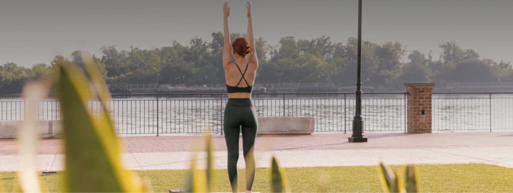 Yoga on the river