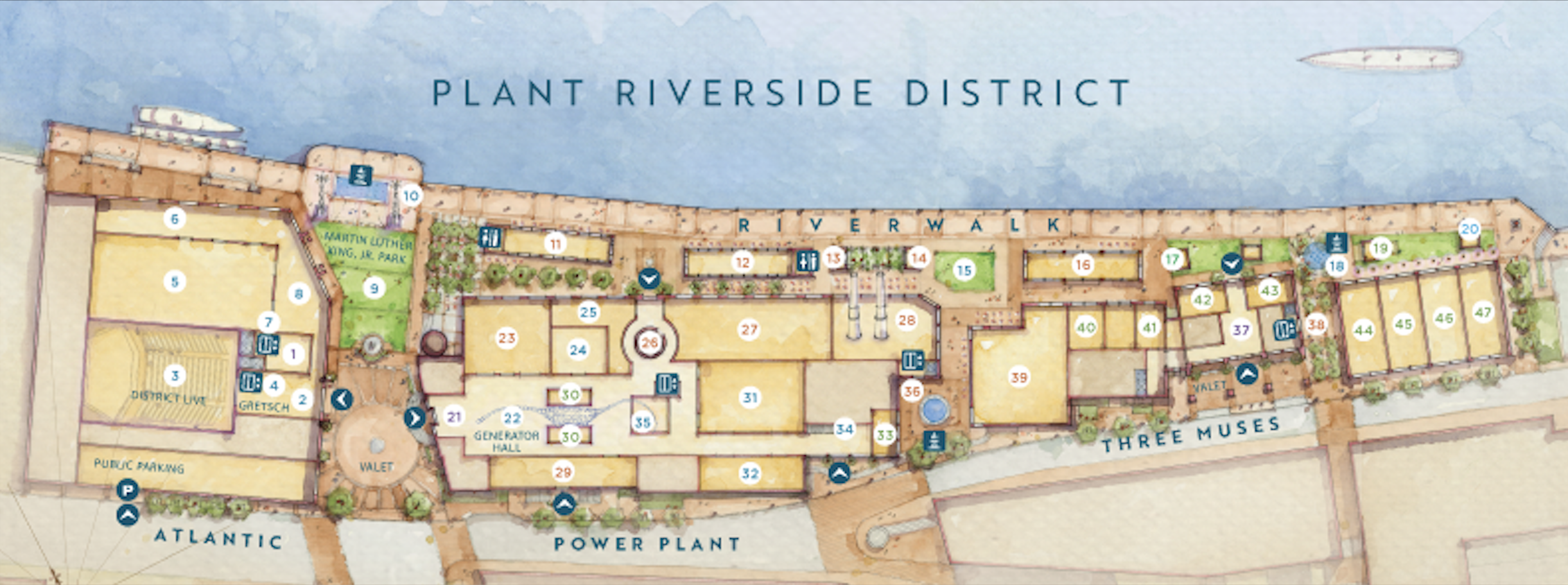 Map of Plant Riverside District